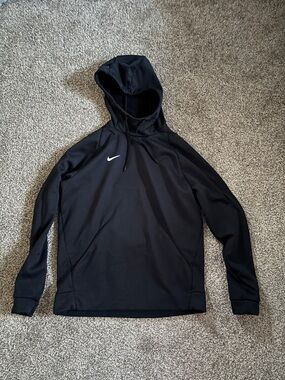 Nike Black Hoodie with White Swoosh